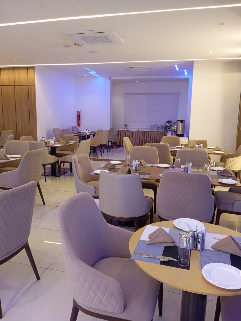 Dining room at the LimeRidge Signature Hotel restaurant in Ikeja GRA, Lagos